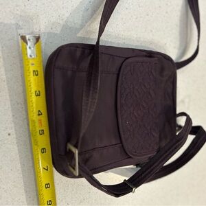 Travelon Purple Quilted Nylon Crossbody Bag